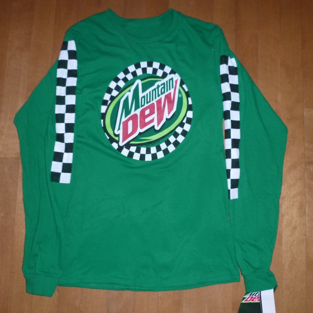 Mountain Dew Men’s Long Sleeve Logo Tee - Green